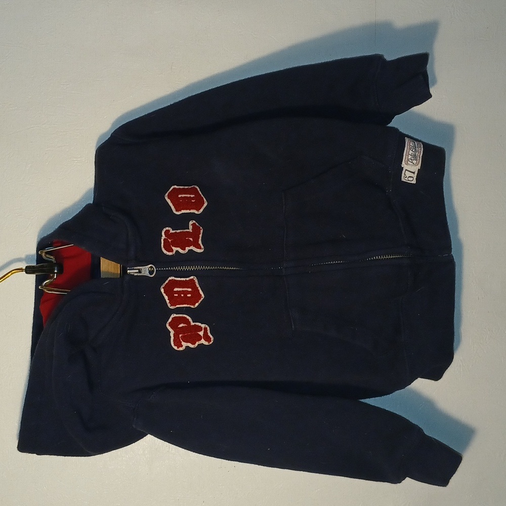 Polo Ralph Lauren Toddler Hoodie Jacket Dark Blue With Polo Spell Out Size 3T